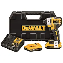 Kit Chave de Impacto 3 Velocidades com 2 Baterias 20V Max XR, Carregador e Bolsa de Transporte, DEWALT DCF887D2, Preto