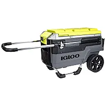 Cooler Térmico 70L Reforçado com Rodas e Alça, e, IGLOO, Cinza