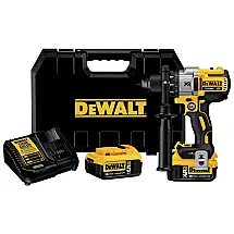Kit Furadeira sem Fio com 3 Velocidades, 2 Baterias, Carregador e Maleta de Transporte, DEWALT DCD991P2, Amarelo