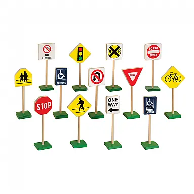 Conjunto de placas de trânsito