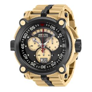 Relógio Masculino Sea Hunter Warrior, Invicta 37001, Preto e Dourado
