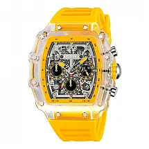 Relógio Masculino Invicta Activa X com Mostrador Esqueleto 44,3mm, Amarelo ACW2305001