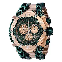 Relógio Masculino Analógico de Quartzo 58.3mm, Invicta Reserve Gladiator 43301, Verde e Ouro Rosa