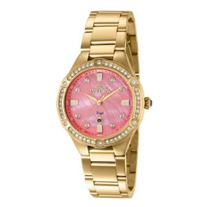 Relgio feminino anjo com mostrador em madreprola - 35 mm. Ouro 40401