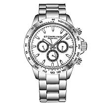 Relógio Masculino Stuhrling Corredor 564 Quartzo 42mm com Cronógrafo, Prata