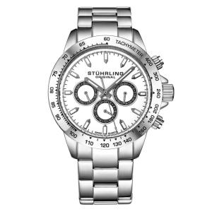 Relógio Masculino Stuhrling Corredor 564 Quartzo 42mm com Cronógrafo, Prata