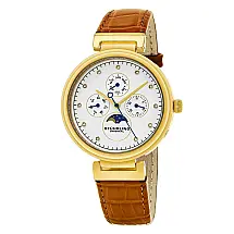 Relógio Feminino Stuhrling Selene Quartz 39mm Marrom Clássico Elegante e Resistente