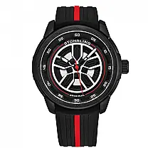 Relógio Masculino Stuhrling Aviador 984 Quartzo 44mm, Vermelho