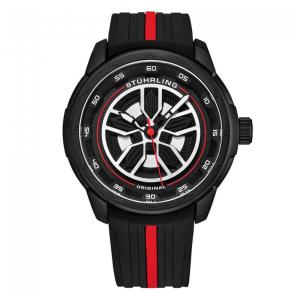 Relógio Masculino Stuhrling Aviador 984 Quartzo 44mm, Vermelho