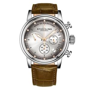 Relógio Masculino Stuhrling 895.01 Quartzo 42mm com Cronógrafo, Marrom