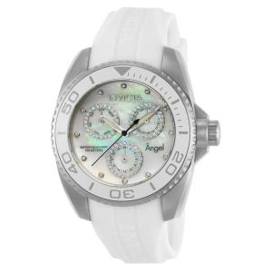 Relgio feminino anjo com mostrador em madreprola - 38 mm. Branco ZG-21701