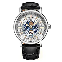 Relógio Masculino Stuhrling Dueto 42mm Quartz Preto Clássico e Elegante
