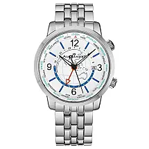 Relgio de pulso suo Journeyman A171 com pulseira em couroe mostrador em madreprola Stuhrling Original