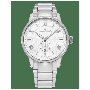 Relgio de pulso Swiss Made Regalia A102B com acabamento prateado e design elegante, da marca Stuhrling