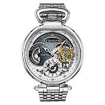 Relógio Masculino Stuhrling Modena 46mm Automático, Aço Inoxidável Prateado, Estilo Sofisticado