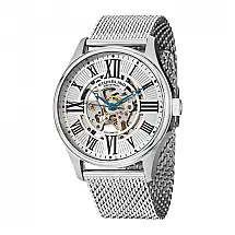 Relógio Masculino Stuhrling Elite Modelo 747M Automático 42mm, Prata Clássico