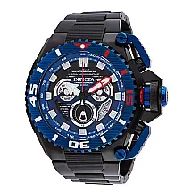 Relógio Masculino de Quartzo Sea Hunter, Invicta 35011, Preto e Azul