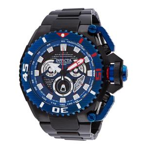 Relógio Masculino de Quartzo Sea Hunter, Invicta 35011, Preto e Azul