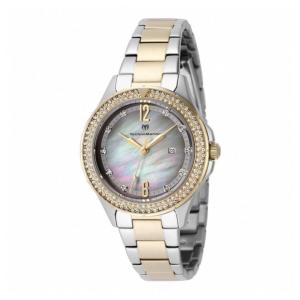 Relógio Feminino TechnoMarine Luna Tides com Mostrador de Madrepérola 33mm, Dourado, Aço TM826011