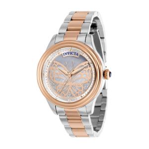 Relgio feminino Wildflower com mostrador em madreprola - 35 mm. Ao. Ouro Rosa 37111