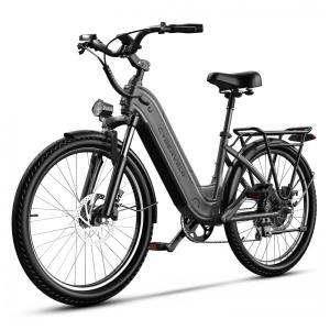 Bicicleta Elétrica 1000 Peak para Adultos, Autonomia de até 80 Quilômetros com Bateria Removível, E-bike de 26'' com 7 Velocidades para