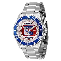Relógio Feminino NHL New York Rangers com Pulseira em Aço Inoxidável, Invicta ZG42211, Prata