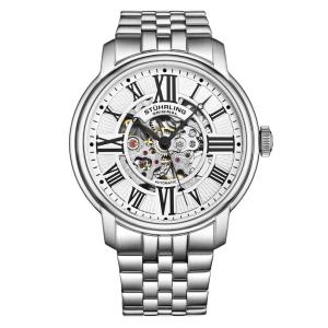 Relgio Automtico Atrium 4031 com Mostrador Prateado e Pulseira em Ao Inoxidvel Prateado Stuhrling