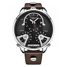 Relógio TerraTime TripleTime Quartz Masculino 50mm Grande e Resistente