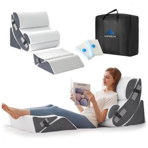 Conjunto de 6 Travesseiros Ortopédicos de Espuma viscoelástica Pós-CIrúrgico para Alívio da Dor nas Costas, Ahpmeoa, Branco