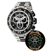 Relgio masculino reserva Ripsaw Swiss Ronda 8040.N calibre - 52,7 mm. Ao. Ouro. Preto 38811