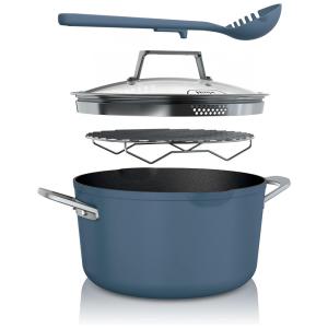 Panela Antiaderente 12 em 1 com Tampa de Vidro e Colher, até 260C, Ninja CW202BL, Azul