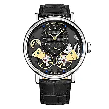 Relógio Masculino Stuhrling Ares 3981 Automático 43mm, Preto