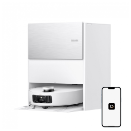 Robô Aspirador e Esfregão Dreame Aqua10 Roller Branco – Sucção 30.000 Pa, Escova Destangling DuoBrush, Esvaziamento Automático