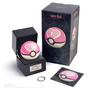 Poké Bola Love Ball The Wand Company metal eletrônica sensor proximidade luz multicolor base expositora numerada - Réplica Autêntica