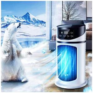 Climatizador Portátil 3 em 1 com 5 Velocidades e 7 Luzes Coloridas, Bzdzmqm, Branco