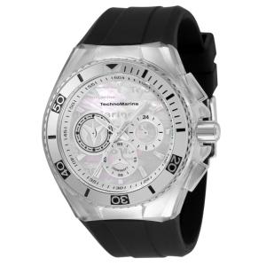 Relgio masculino TechnoMarine Cruise California com mostrador em madreprola - 46,65 mm. Preto TM-120021