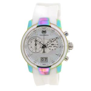 TechnoMarine UF6 Swiss Ronda 5020.B Relgio feminino calibre com mostrador em madreprola - 38 mm. Branco TM-615021