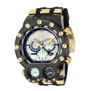 Reserve Bolt Zeus Magnum Swiss Ronda 5050.E Relgio masculino calibre com mostrador madreprola - 52 mm. Ouro. Preto