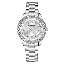 Relógio Feminino Stuhrling Mirabelle 3912 Quartzo 38mm, Prata Clássico