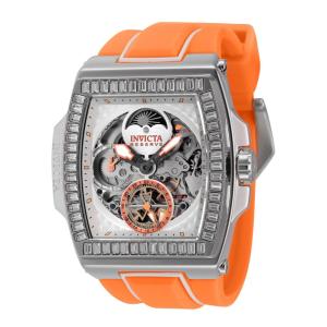 Relgio masculino Reserve S1 Rally Diablo Automtico - 51,3 mm. Branco. Laranja 43421