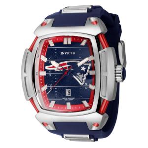 Relgio masculino NFL New England Patriots - 53 mm. Ao. Azul 42821