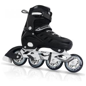 Patins Regulável e Ajustável para Crianças e Adultos, Tam BR 30 a 33, Nattork, Preto
