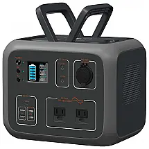 Bluetti AC50S Gerador de Energia Solar Portátil com 2 Tomadas AC, PD 45W, USB e Lanterna, Preto