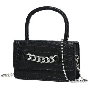 CATMICOO Mini Bolsa Feminina de Ombro, Preta