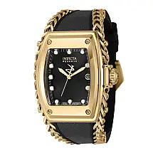 Relógio Feminino Analógico de Quartzo 37.1mm, Invicta Reserve Gladiator 41031, Preto e Dourado
