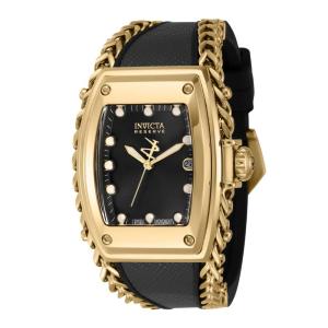 Relógio Feminino Analógico de Quartzo 37.1mm, Invicta Reserve Gladiator 41031, Preto e Dourado