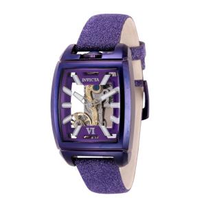 Relgio mecnico feminino vintage - 34 mm. Roxo 44031