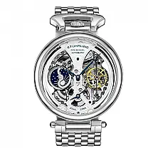 Relógio Masculino Stuhrling Imperador 4003 Automático 46mm, Prata