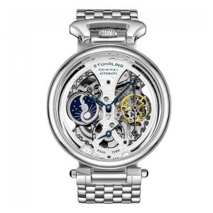 Relógio Masculino Stuhrling Imperador 4003 Automático 46mm, Prata