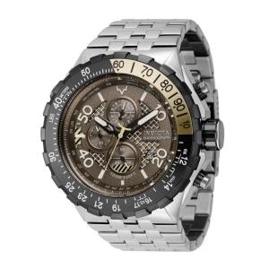 Relógio Masculino Aviator, Invicta 40131, Prata e Preto